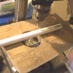 The baffle pipes are drilled with a #45 drill bit